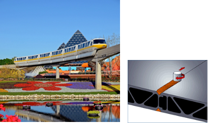 Photo du TRAMWAY et des soudures FSW des rames