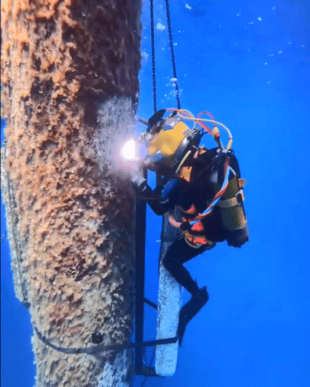 Soudeur scaphandrier